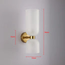 Modern black glass shade wall lamp for bedroom with smoked glass