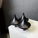Modern black glossy decorbites geometric gyroscope living room decor