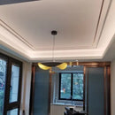 Modern black & gold abstract pendant lamp dining room sculptural design