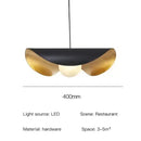 Modern black & gold abstract pendant light dining room sculptural lamp