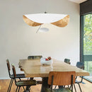 Modern black & gold abstract pendant light dining room sculptural lamp