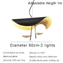 Modern black & gold abstract pendant light dining room sculptural lamp