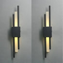 Modern black & gold acrylic pipe wall lamp bedroom sconce