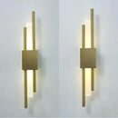 Modern black & gold acrylic pipe wall lamp bedroom sconce