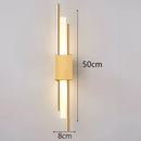 Modern black & gold acrylic pipe wall lamp bedroom sconce