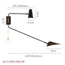 Modern black & gold adjustable double head wall lamp bedroom sconce