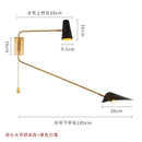 Modern black & gold adjustable double head wall lamp bedroom sconce