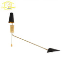 Modern black & gold adjustable double head wall lamp bedroom sconce