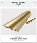 Modern black & gold adjustable swing arm wall lamp bedroom sconce
