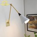 Modern black & gold adjustable wall lamp kitchen sconce