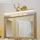 Modern black & gold antler wall light acrylic shade bathroom lamp