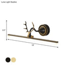 Modern black & gold antler wall light acrylic shade bathroom lamp