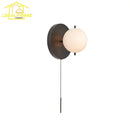 DecorBites™ Black/Gold Ball Wall Lamp - Minimalist Iron Art Decor for Bedroom & Cafe