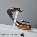 Modern black & gold basin faucet bathroom mixer tap