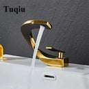 Modern black & gold basin faucet bathroom mixer tap