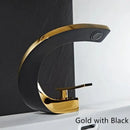 Modern black & gold basin faucet bathroom mixer tap