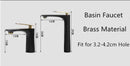 Modern black & gold basin faucet bathroom sink mixer tap