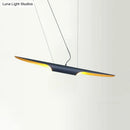 Modern black & gold bias cut tube pendant light kitchen island