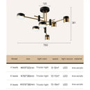 DecorBites™ Black Branch LED Chandelier: Modern Nordic Design for Living Room, Bedroom, Dining Room