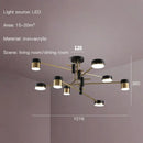 DecorBites™ Black Branch LED Chandelier: Modern Nordic Design for Living Room, Bedroom, Dining Room