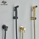 Modern black & gold brass bidet faucet – bathroom sprayer jet