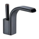 Modern black & gold brass waterfall basin faucet bathroom sink tap