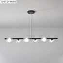 Modern black & gold bubble clear glass island light dining room