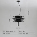 Modern black & gold circular iron pendant light dining room