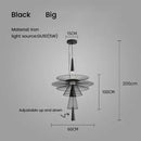 Modern black & gold circular iron pendant light dining room