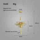 Modern black & gold circular iron pendant light dining room