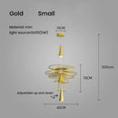Modern black & gold circular iron pendant light dining room
