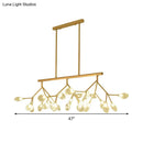 Modern black & gold clear glass bubble chandelier dining room light