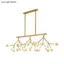 Modern black & gold clear glass bubble chandelier dining room light