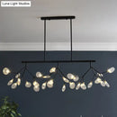 Modern black & gold clear glass bubble chandelier dining room light