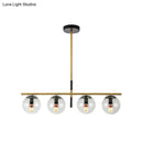 Modern black & gold clear glass pendant light dining room 110v-240v