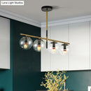 Modern black & gold clear glass pendant light dining room 110v-240v