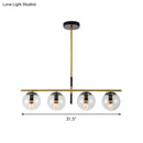 Modern black & gold clear glass pendant light dining room 110v-240v