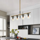Modern black & gold clear glass pendant light dining room 110v-240v