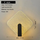 Modern black & gold crackled glass led wall lamp bedroom light