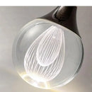 Modern black & gold crystal led ball pendant dining room light