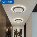 Modern black & gold crystal led ceiling lights for entrance hallways