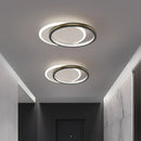 Modern black & gold crystal led ceiling lights for entrance hallways