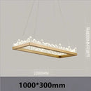 Modern black & gold crystal led pendant lights dining room chandelier