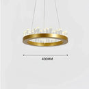Modern black & gold crystal led pendant lights dining room chandelier