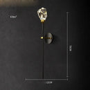 Modern black & gold crystal led wall sconce bedroom light