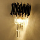 Modern black & gold crystal luxury wall lamp bedroom sconce