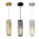 Modern black & gold crystal mini pendant chandelier – kitchen light