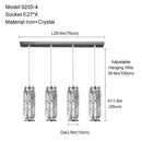 Modern black & gold crystal mini pendant chandelier – kitchen light
