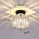 Modern black & gold crystal pendant ceiling light bedroom decor