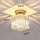Modern black & gold crystal pendant ceiling light bedroom decor